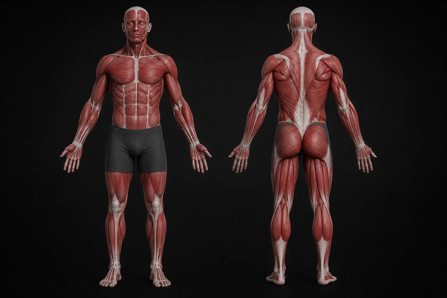 Atlas des muscles superficiels de face et de dos